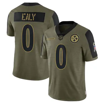 Nike Adrian Ealy Youth Limited Pittsburgh Steelers Olive 2021 Salute To Service Jersey