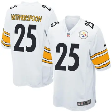 Nike Ahkello Witherspoon Men's Game Pittsburgh Steelers White Jersey