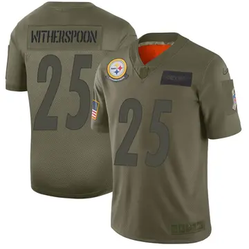 Nike Ahkello Witherspoon Men's Limited Pittsburgh Steelers Camo 2019 Salute to Service Jersey