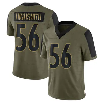 Nike Alex Highsmith Men's Limited Pittsburgh Steelers Olive 2021 Salute To Service Jersey
