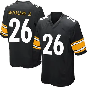 Nike Anthony McFarland Jr. Men's Game Pittsburgh Steelers Black Team Color Jersey
