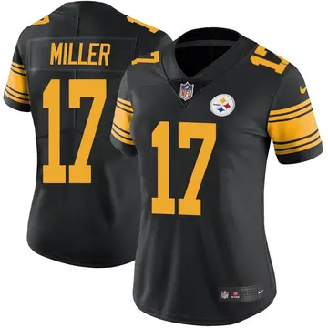 Nike Anthony Miller Women's Limited Pittsburgh Steelers Black Color Rush Jersey