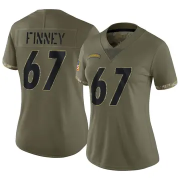 Nike B.J. Finney Women's Limited Pittsburgh Steelers Olive 2022 Salute To Service Jersey