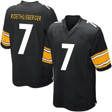 Nike Ben Roethlisberger Men's Game Pittsburgh Steelers Black Team Color Jersey