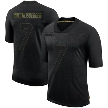 Nike Ben Roethlisberger Men's Limited Pittsburgh Steelers Black 2020 Salute To Service Jersey