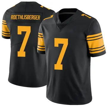 Nike Ben Roethlisberger Men's Limited Pittsburgh Steelers Black Color Rush Jersey