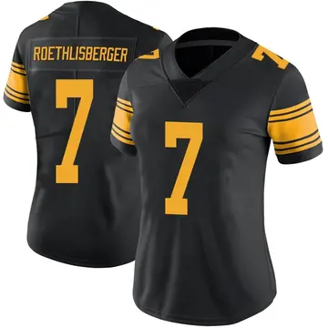 Nike Ben Roethlisberger Women's Limited Pittsburgh Steelers Black Color Rush Jersey