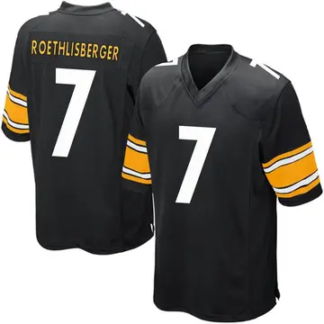 Nike Ben Roethlisberger Youth Game Pittsburgh Steelers Black Team Color Jersey