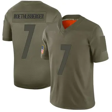 Nike Ben Roethlisberger Youth Limited Pittsburgh Steelers Camo 2019 Salute to Service Jersey