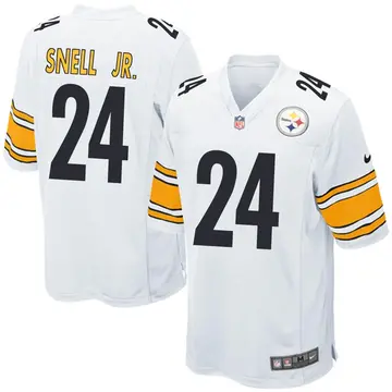 Nike Benny Snell Jr. Men's Game Pittsburgh Steelers White Jersey