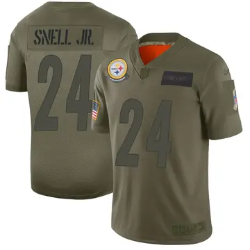 Nike Benny Snell Jr. Men's Limited Pittsburgh Steelers Camo 2019 Salute to Service Jersey