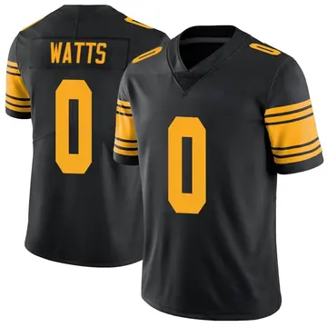 Nike Bryce Watts Men's Limited Pittsburgh Steelers Black Color Rush Jersey