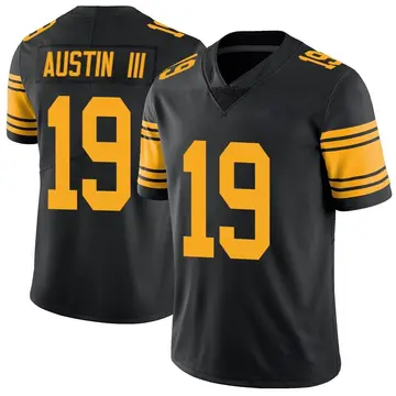 Nike Calvin Austin III Men's Limited Pittsburgh Steelers Black Color Rush Jersey
