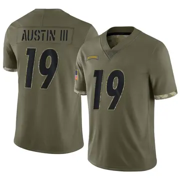 Nike Calvin Austin III Men's Limited Pittsburgh Steelers Olive 2022 Salute To Service Jersey