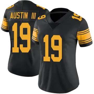 Nike Calvin Austin III Women's Limited Pittsburgh Steelers Black Color Rush Jersey