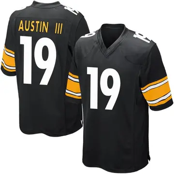 Nike Calvin Austin III Youth Game Pittsburgh Steelers Black Team Color Jersey