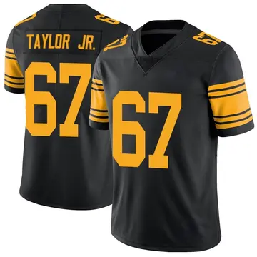 Nike Calvin Taylor Jr. Men's Limited Pittsburgh Steelers Black Color Rush Jersey