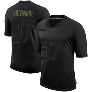 Nike Cameron Heyward Men's Limited Pittsburgh Steelers Black 2020 Salute To Service Jersey