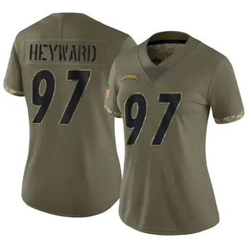 Nike Cameron Heyward Women's Limited Pittsburgh Steelers Olive 2022 Salute To Service Jersey