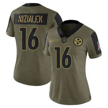 Nike Cameron Nizialek Women's Limited Pittsburgh Steelers Olive 2021 Salute To Service Jersey