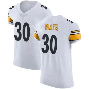Nike Carlins Platel Men's Elite Pittsburgh Steelers White Vapor Untouchable Jersey