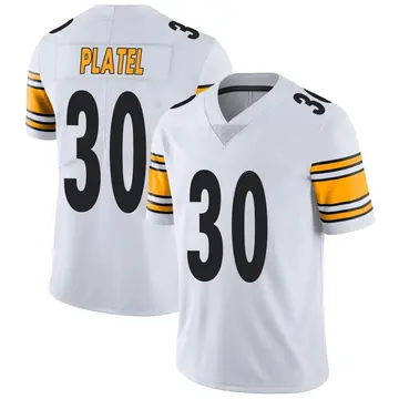Nike Carlins Platel Men's Limited Pittsburgh Steelers White Vapor Untouchable Jersey