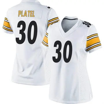Nike Carlins Platel Women's Game Pittsburgh Steelers White Jersey