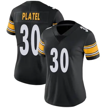 Nike Carlins Platel Women's Limited Pittsburgh Steelers Black Team Color Vapor Untouchable Jersey