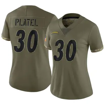 Nike Carlins Platel Women's Limited Pittsburgh Steelers Olive 2022 Salute To Service Jersey