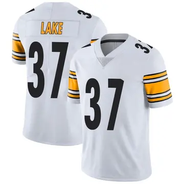 Nike Carnell Lake Men's Limited Pittsburgh Steelers White Vapor Untouchable Jersey