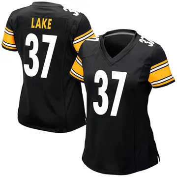 Nike Carnell Lake Women's Game Pittsburgh Steelers Black Team Color Jersey