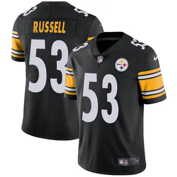 Nike Chapelle Russell Men's Limited Pittsburgh Steelers Black Team Color Vapor Untouchable Jersey