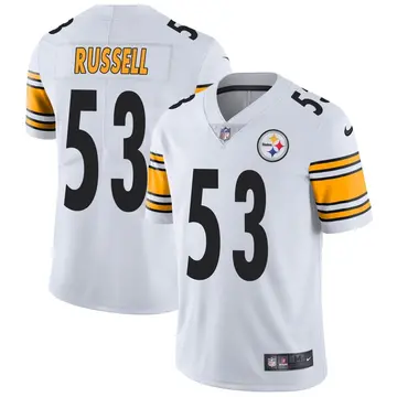 Nike Chapelle Russell Men's Limited Pittsburgh Steelers White Vapor Untouchable Jersey
