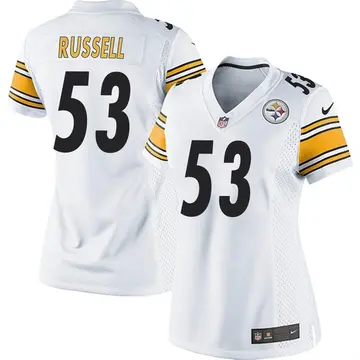 Nike Chapelle Russell Women's Game Pittsburgh Steelers White Jersey