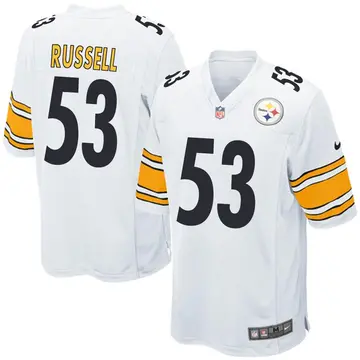 Nike Chapelle Russell Youth Game Pittsburgh Steelers White Jersey