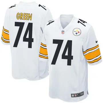 Nike Chaz Green Men's Game Pittsburgh Steelers White Jersey