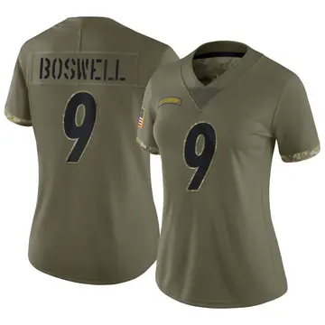 Nike Chris Boswell Women's Limited Pittsburgh Steelers Olive 2022 Salute To Service Jersey