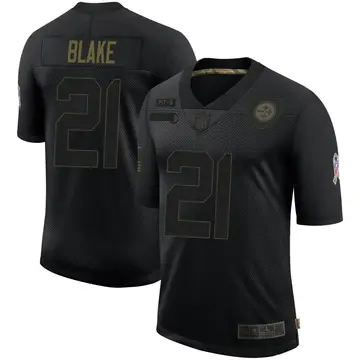 Nike Christian Blake Men's Limited Pittsburgh Steelers Black 2020 Salute To Service Jersey