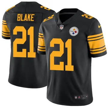 Nike Christian Blake Men's Limited Pittsburgh Steelers Black Color Rush Jersey