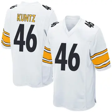 Nike Christian Kuntz Men's Game Pittsburgh Steelers White Jersey