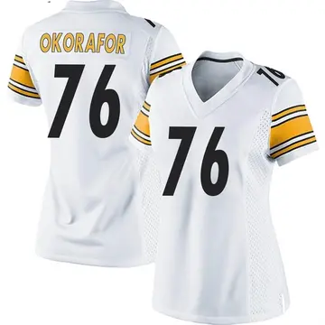 Nike Chukwuma Okorafor Women's Game Pittsburgh Steelers White Jersey