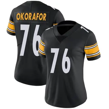 Nike Chukwuma Okorafor Women's Limited Pittsburgh Steelers Black Team Color Vapor Untouchable Jersey