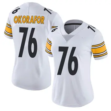 Nike Chukwuma Okorafor Women's Limited Pittsburgh Steelers White Vapor Untouchable Jersey