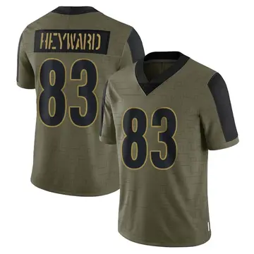 Nike Connor Heyward Men's Limited Pittsburgh Steelers Olive 2021 Salute To Service Jersey