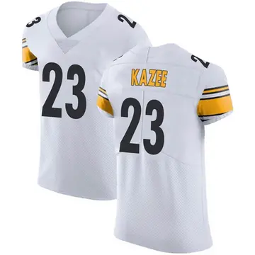 Nike Damontae Kazee Men's Elite Pittsburgh Steelers White Vapor Untouchable Jersey