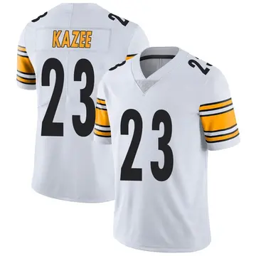 Nike Damontae Kazee Men's Limited Pittsburgh Steelers White Vapor Untouchable Jersey