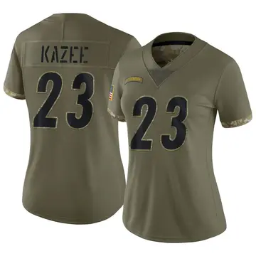 Nike Damontae Kazee Women's Limited Pittsburgh Steelers Olive 2022 Salute To Service Jersey