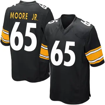 Nike Dan Moore Jr. Men's Game Pittsburgh Steelers Black Team Color Jersey