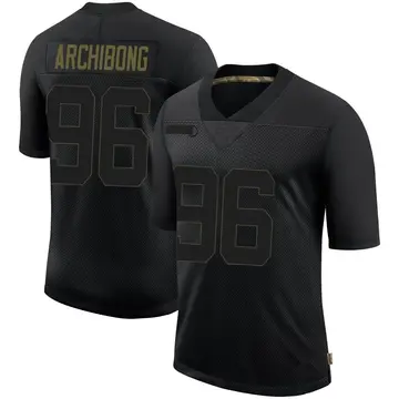 Nike Daniel Archibong Men's Limited Pittsburgh Steelers Black 2020 Salute To Service Jersey