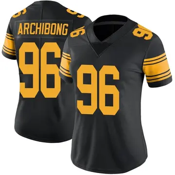 Nike Daniel Archibong Women's Limited Pittsburgh Steelers Black Color Rush Jersey